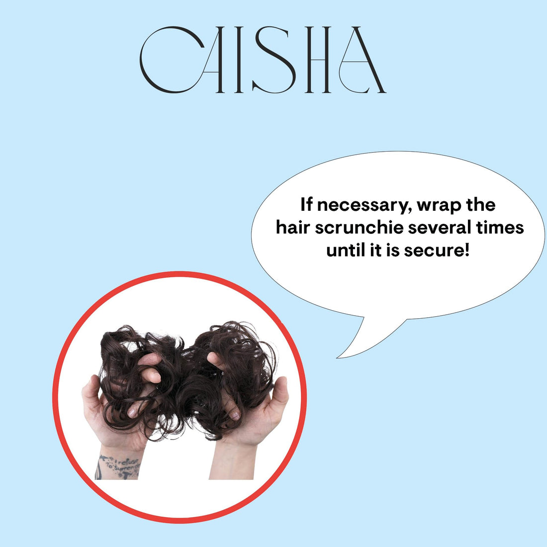 black 1B H312 : PRETTYSHOP 100% Human Hair Scrunchy Scrunchie Bun Up Do Hair Piece Hair Ribbon Ponytail Extensions Wavy Curly or Messy Div. colours (black 1B H312)