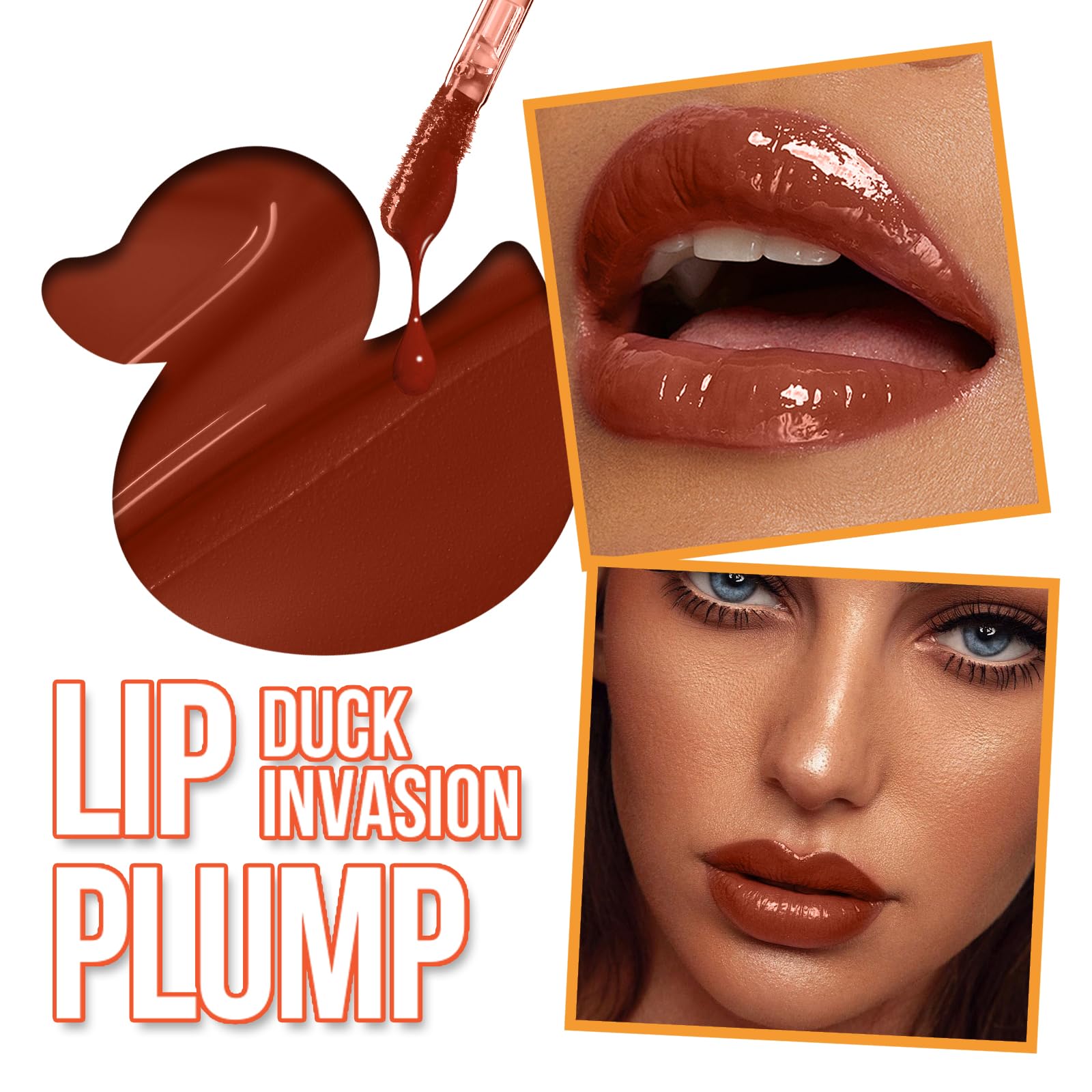 MLSMILE 3-Color Duck Lip Plumper Gloss - High Pigment, Hydrating Lip Glow Oil, Balm Set for Women (Vegan, Set B)