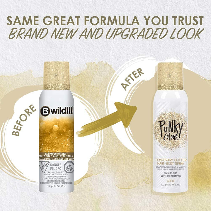 jerome russell Build Temporary Hair Color Spray Gold 3.5 Ounce