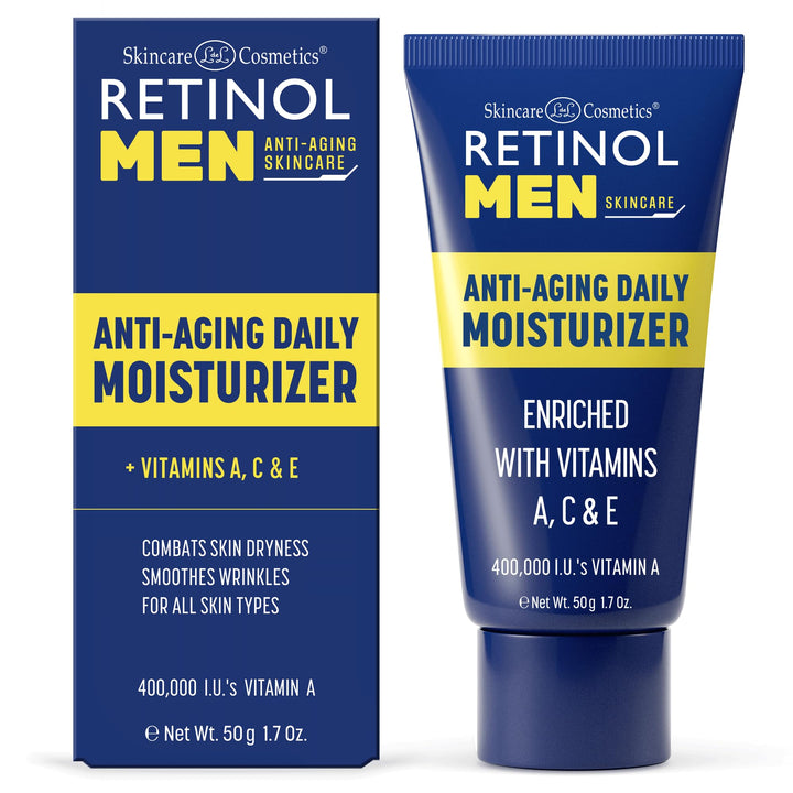 Retinol Men’s Daily Moisturizer – The Original Retinol Moisturizing Cream Made For A Man’s Skin – Anti-Aging Benefits of Exfoliating Vitamin A & Deep Hydration For Healthier, Younger Looking Skin