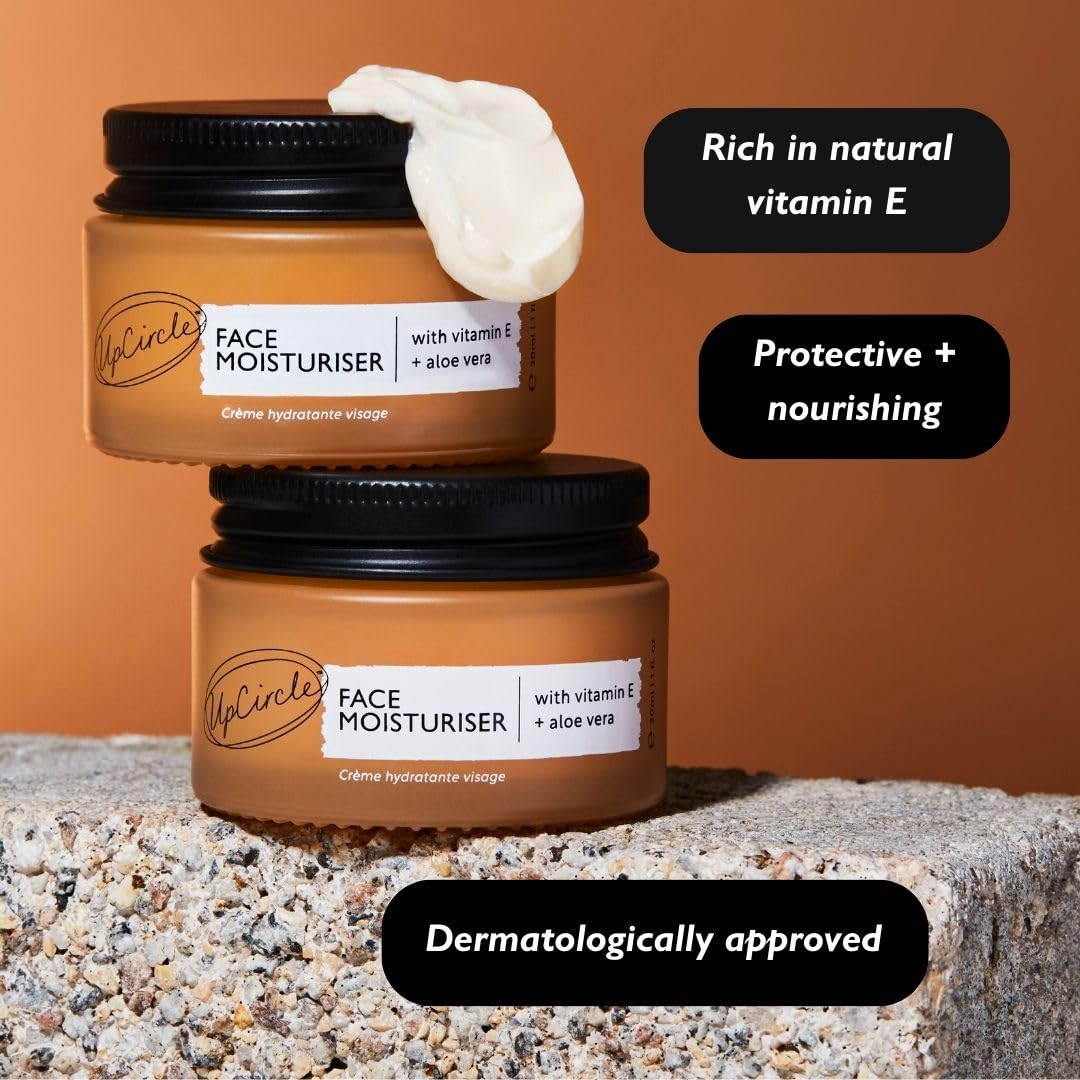 UpCircle Face Moisturizer with Argan Powder 1.7oz - Nourishing Day Night Cream - Natural, Vegan + Cruelty-Free