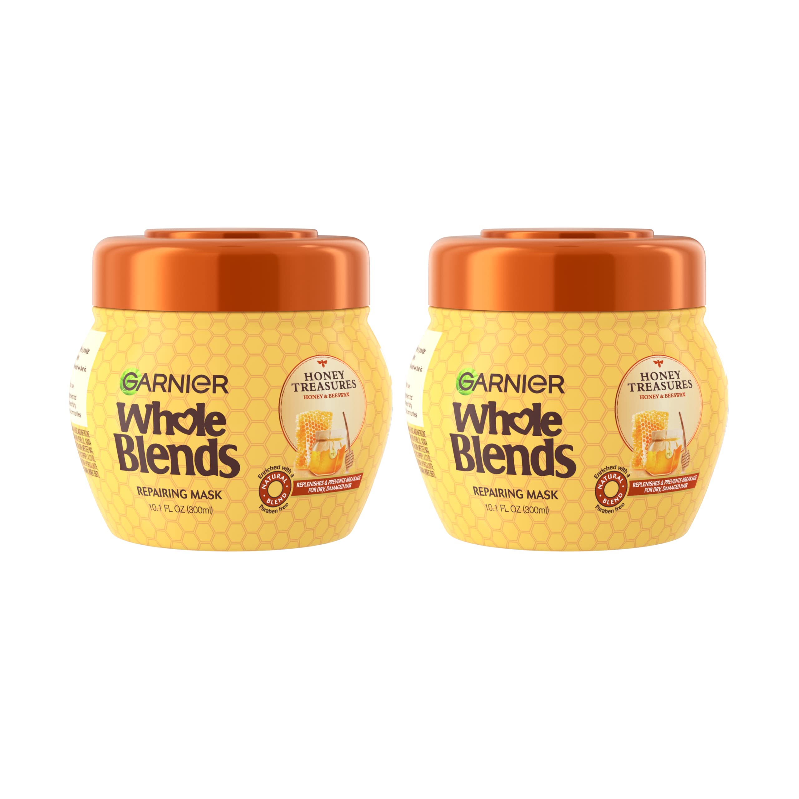 Garnier Hair Care Whole Blends Repairing Hair Mask Honey Treasures for Damaged Hair, 2 Count