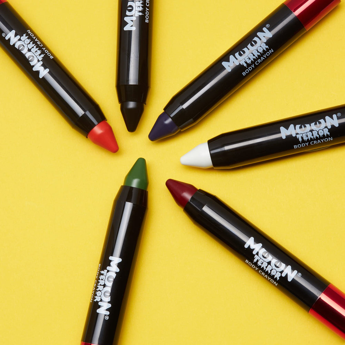 Moon Terror - Halloween Face Paint Stick/Body Crayon Makeup for Face & Body - 0.12oz - Create Spooky Designs Like a pro! Wicked White