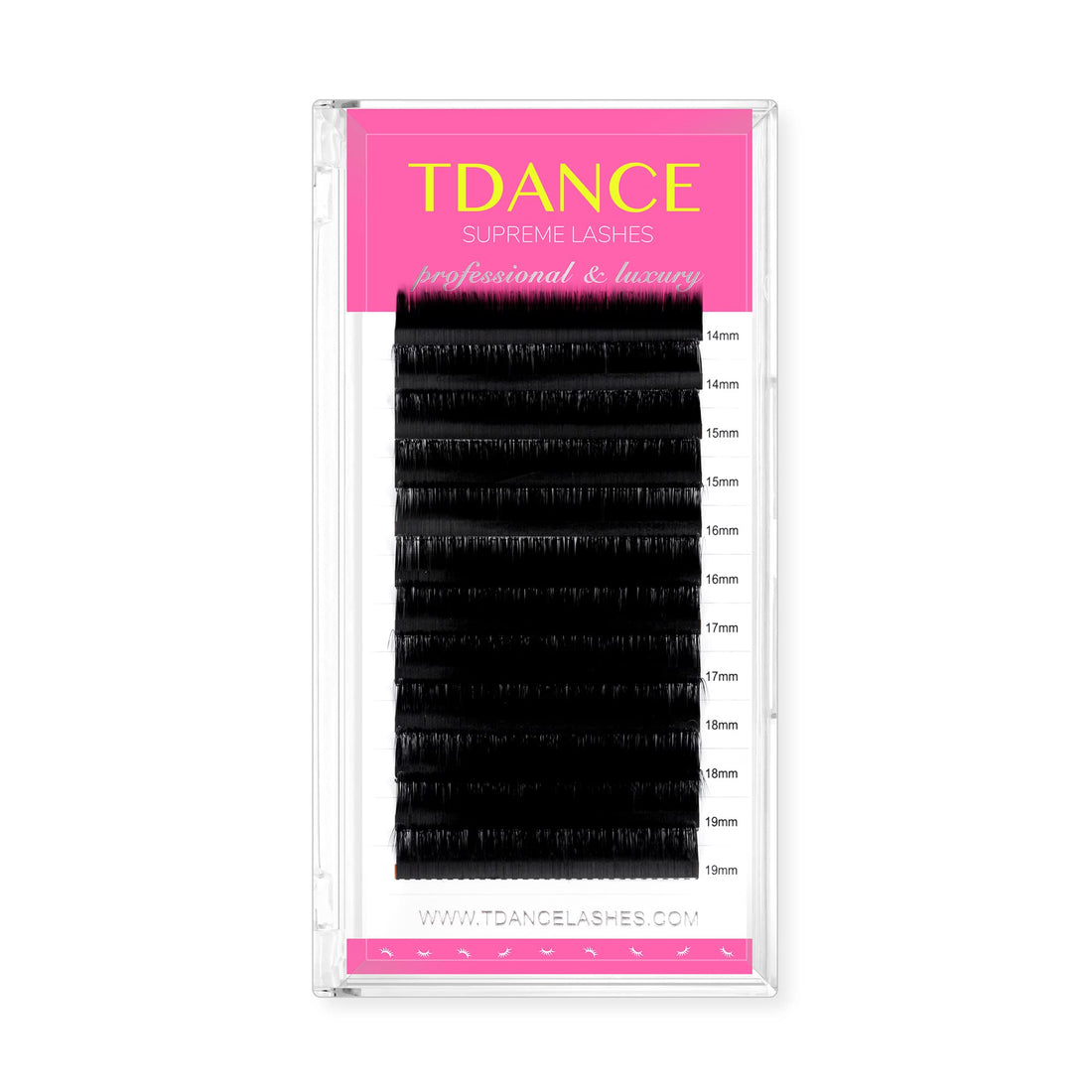 B-0.07, Mixed 14-19Mm: Tdance Premium B Curl 0.07Mm Thickness Semi Permanent Individual Eyelash Extensions Silk Volume Lashes Professional Salon Use Mixed 14-19Mm Length In One T