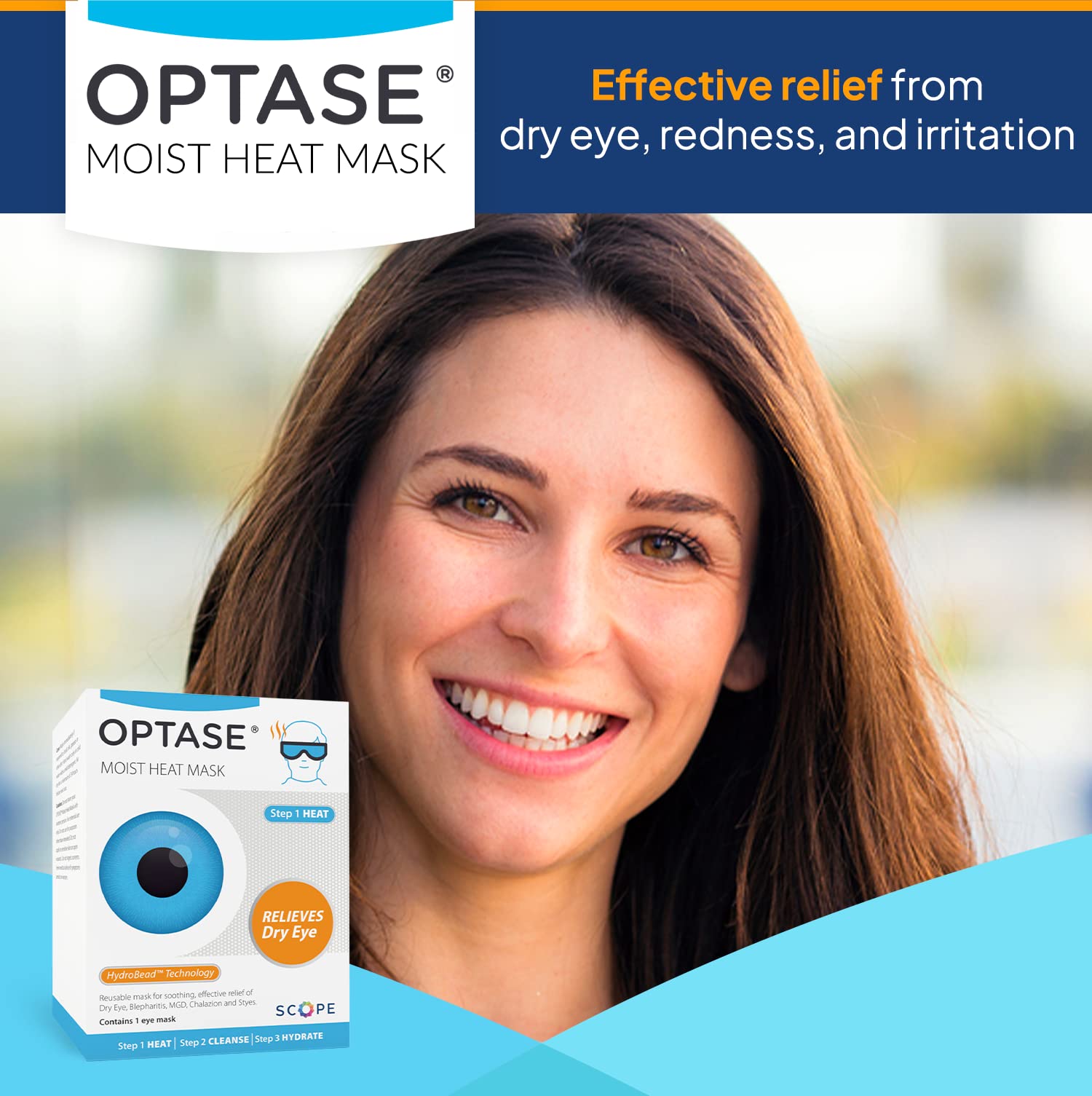 Scope OPTASE Moist Heat Mask with Hydrobead Technology
