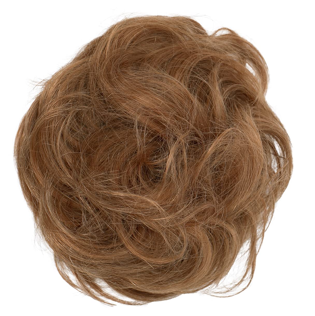 medium brown 30 H312 : PRETTYSHOP 100% Human Hair Scrunchy Scrunchie Bun Up Do Hair Piece Hair Ribbon Ponytail Extensions Wavy Curly or Messy Div. colours (medium brown 30 H312)