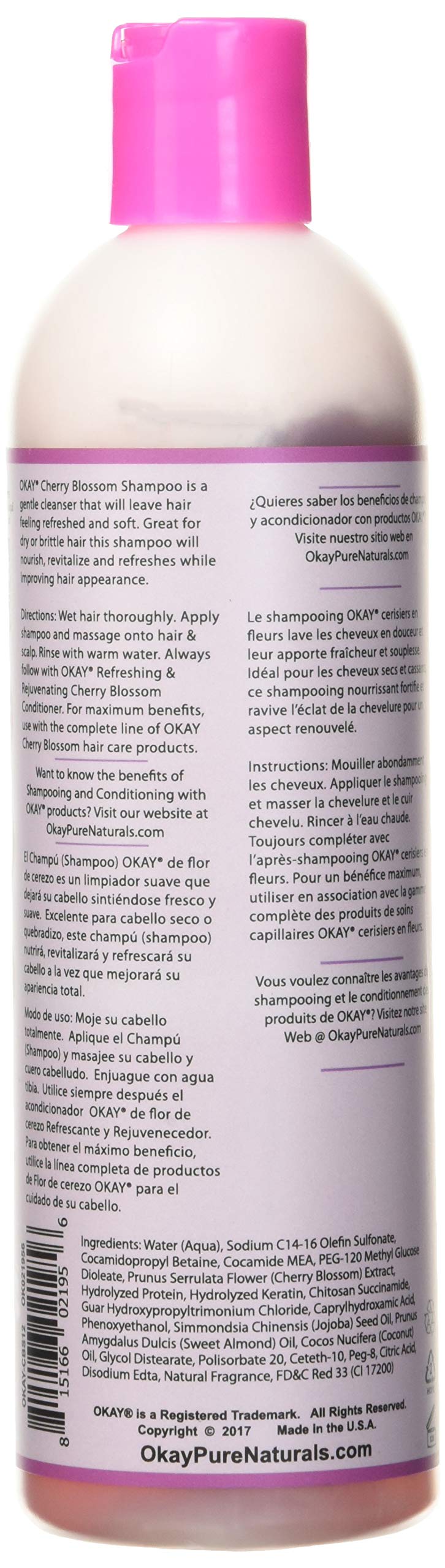 OKAY OKAY-CBS12 12 oz Cherry Blossom Refreshing Rejuvenating Shampoo