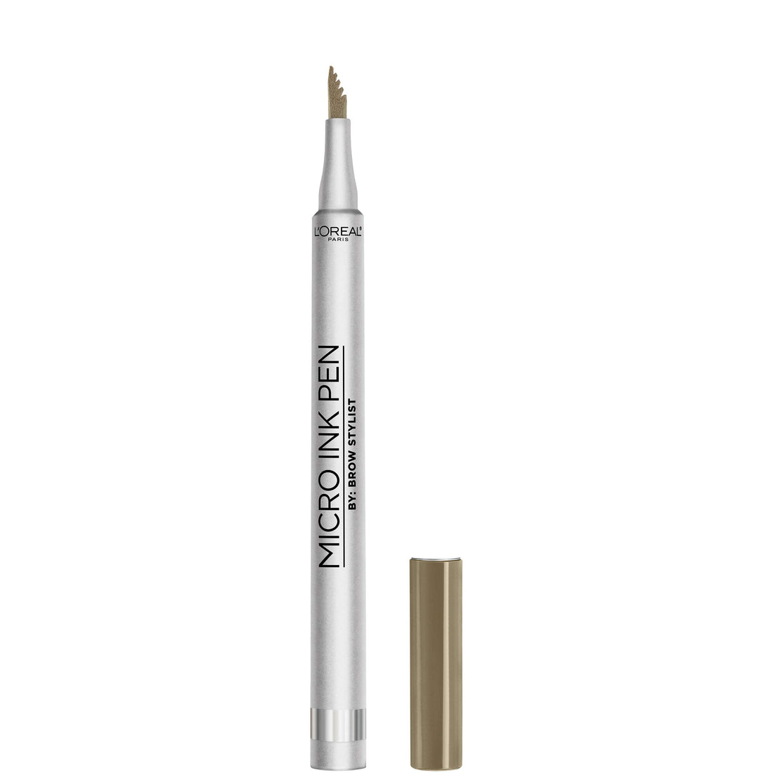 L'Oreal Paris Micro Ink Pen by Brow Stylist, Longwear Brow Tint, Hair-Like Effect, Up to 48HR Wear, Precision Comb Tip, Blonde, 0.033 fl; oz.