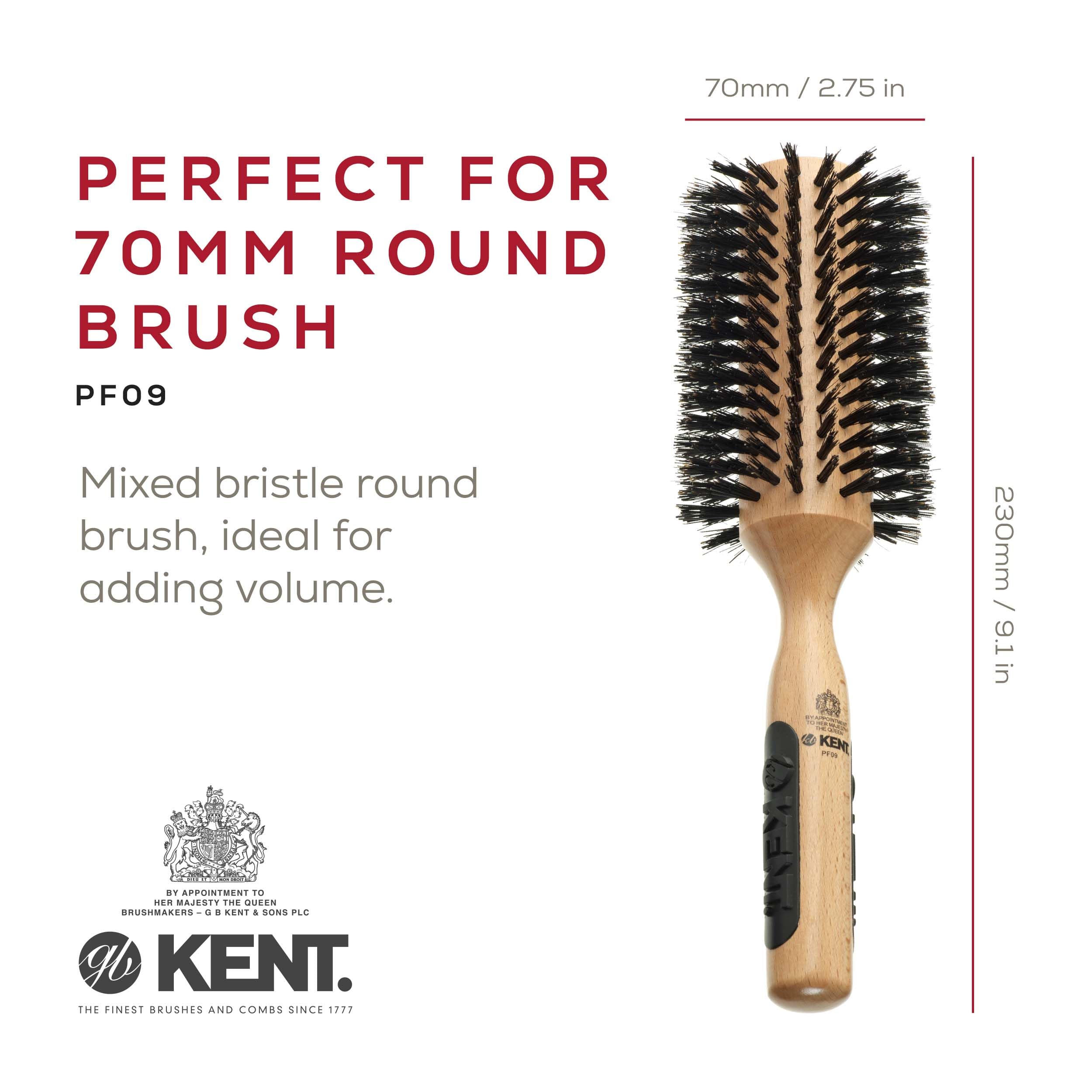 Kent Pure Bristle Large Radial Brush, Wood