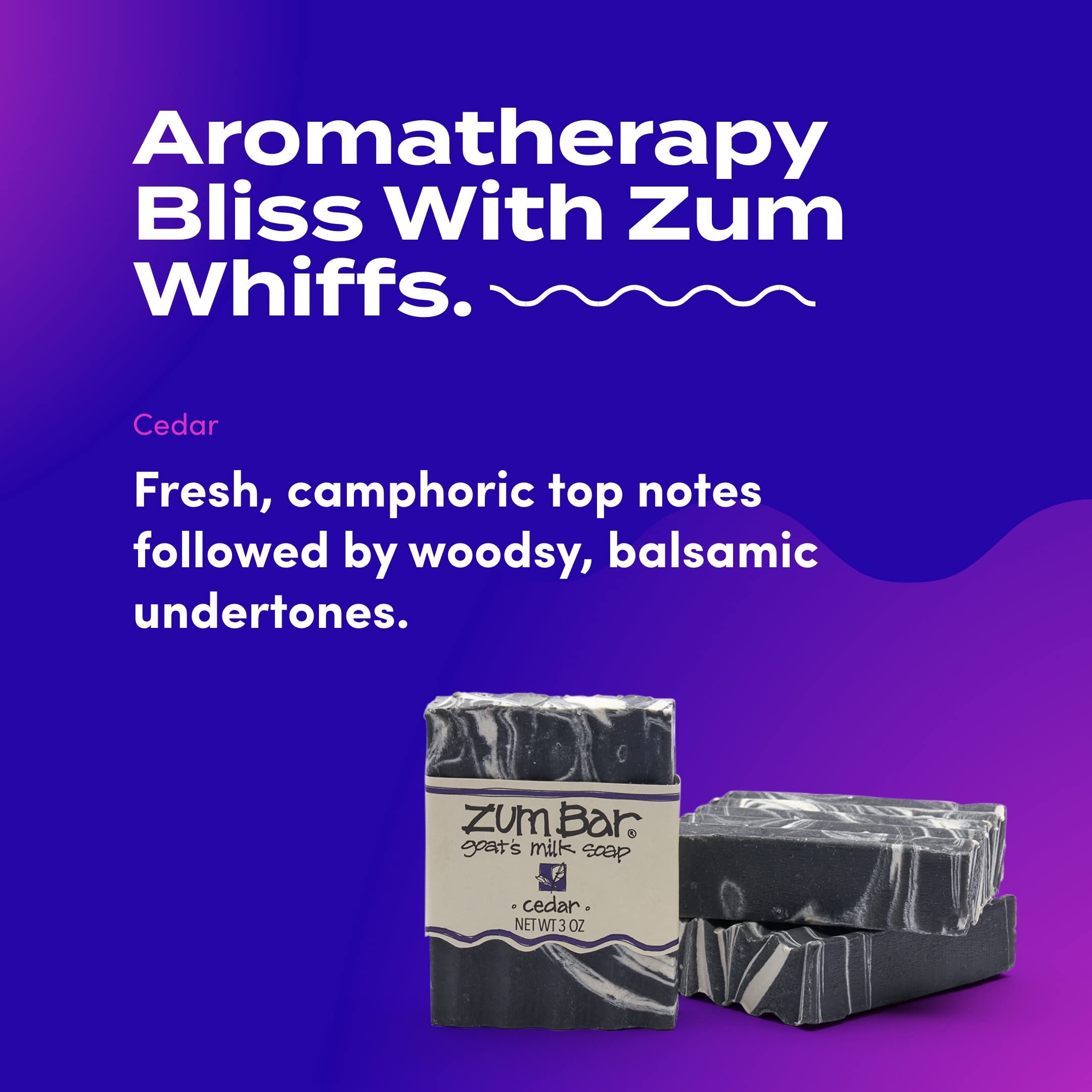 Indigo Wild: Zum Bar Goat's Milk Soap, Cedar 3 oz (3 pack)