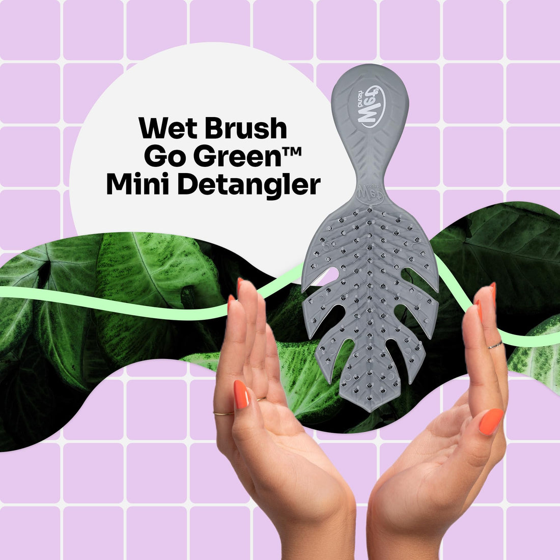 Wet Brush Go Mini Detangler Detangling Travel Hair UltraSoft IntelliFlex Bristles Glide Through Tangles with Ease Gently Loosens Knots While Minimizing Pain Split Ends ad Breakage Grey