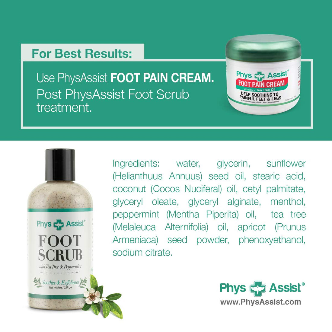 Foot Scrub With Tea Trea & Eucaliptus