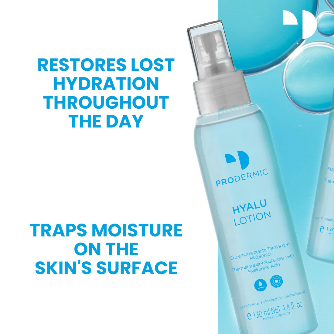 Hyalu Lotion - Hydrating Serum-Tonic with Hyaluronic Acid, Thermal Water & Skin Barrier Repair – Moisturizing Lotion for Dry Skin, Anti-Aging, Skin Firming (130 ml / 4.4 Fl Oz)