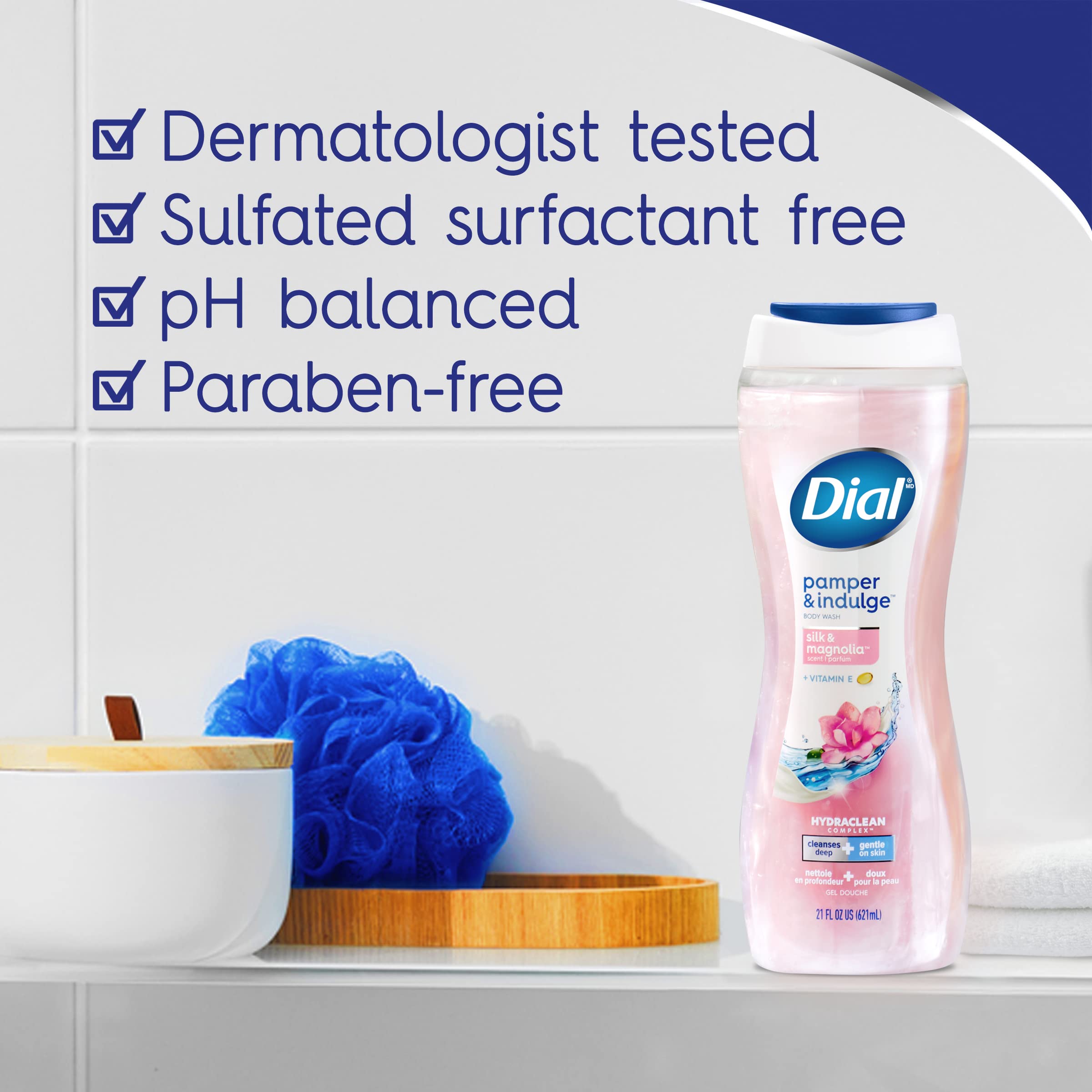 Silk & Magnolia : Dial Body Wash, Silk & Magnolia, 32 Ounce