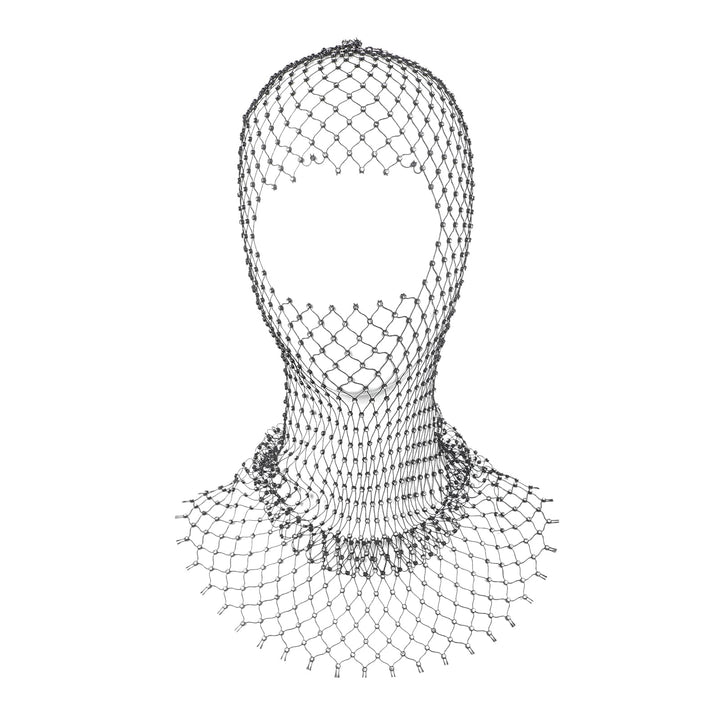 Greenery-GRE Rhinestone Mesh Full Face Mask for Women Sparkly Crystal Head Covers Turban Headscarfs Nightclub Party Headwear