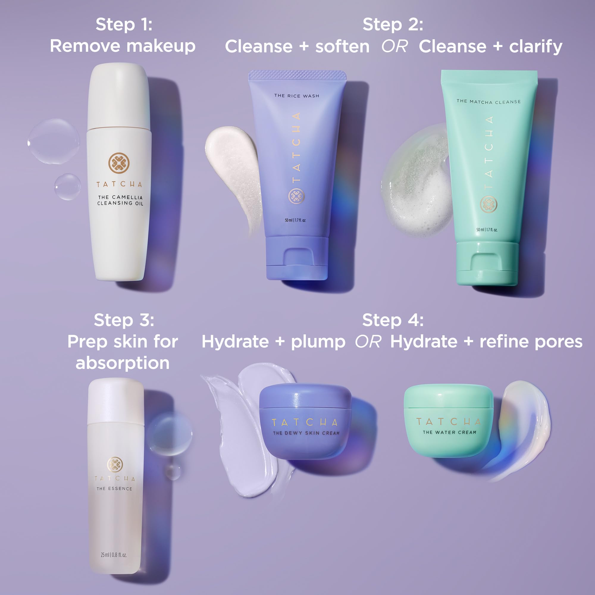 Tatcha Mini Favorites Set, Travel size Cleansers, Essence, and Moisturizers ($120 Value)