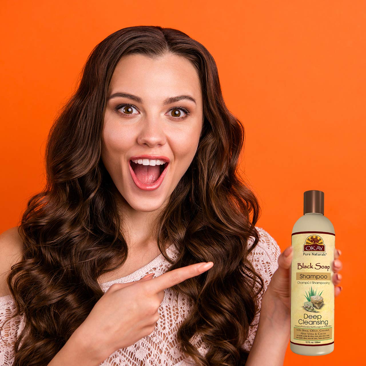 Okay OKAY African Black Soap Shampoo, 12 Fluid Ounce