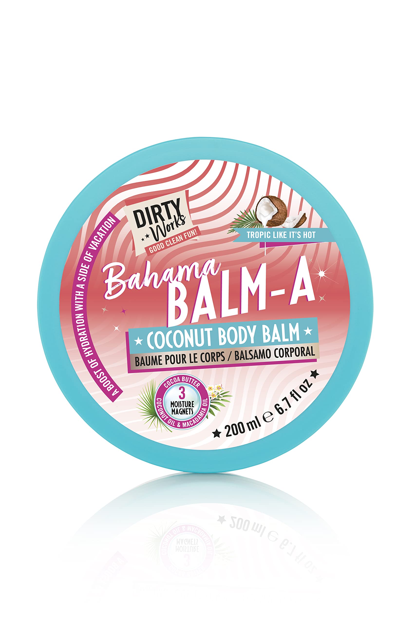 Dirty Works Bahama Balm-A Coconut Body Balm, Vegan Moisturiser, 200ml