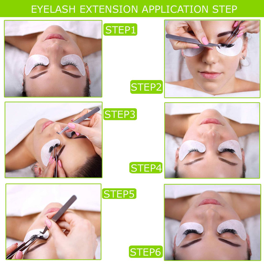 Qleng 110 Pairs Eyelash Extension Gel Patches Kit, Lash Extension Lint Free Under Hydrogel Eye Mask Pads Beauty Tool with Transparent Cosmetic Bag