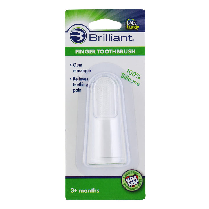 Baby Buddy Finger Toothbrush Stage 2 for Babies/Toddlers, Kids Love Them, Clear