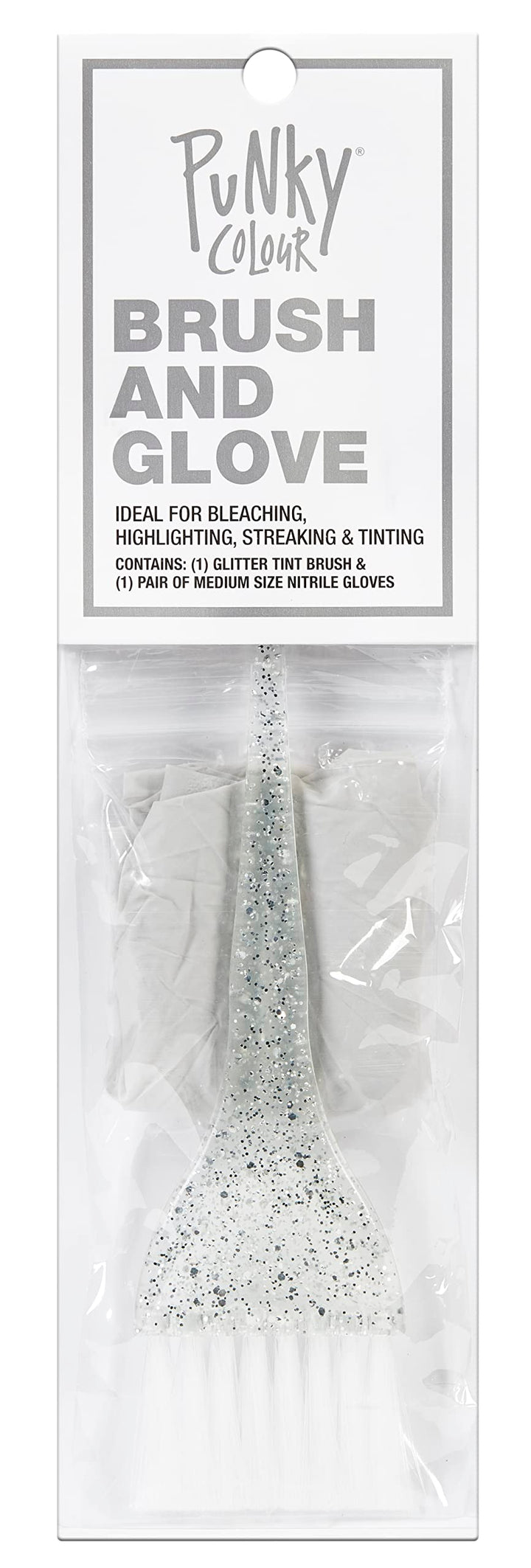 Punky Hair Color Brush & Glove Kit - Hair Dye Brush for Bleaching, Highlighting & Tinting, Hair-Coloring Brushes, 3 Pack