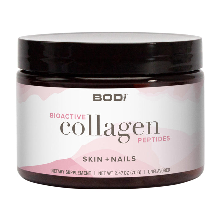 BODi Bioactive Collagen Peptides Powder, Collagen Type I & III for Skin, Hair and Nail Health, Gluten-Free Supplement for Women - Hydrolyzed Collagen, Unflavored, 2.47 oz, 28 Servings