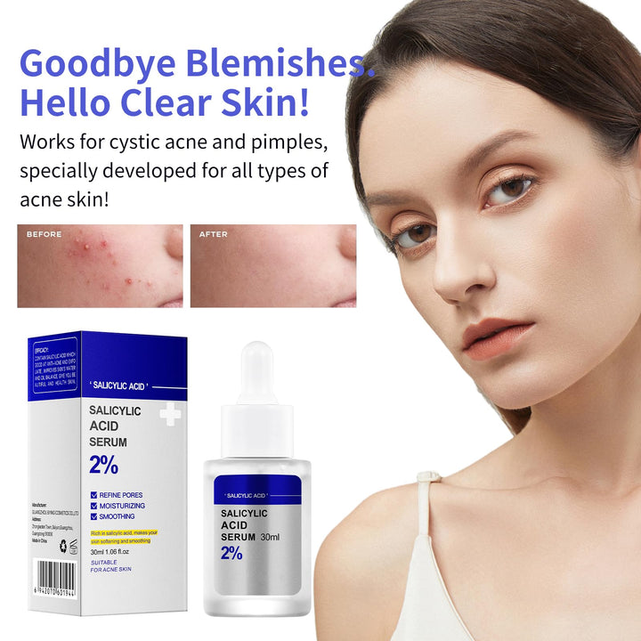 Salicylic Acid Acne Treatment for Face, Salicylic Acid Face Serum Solution Spot Treatment Pore Minimizer Anti Acne Products for Adults and Teens Cystic Hormonal Severe for Women Men Pimpel Breakout