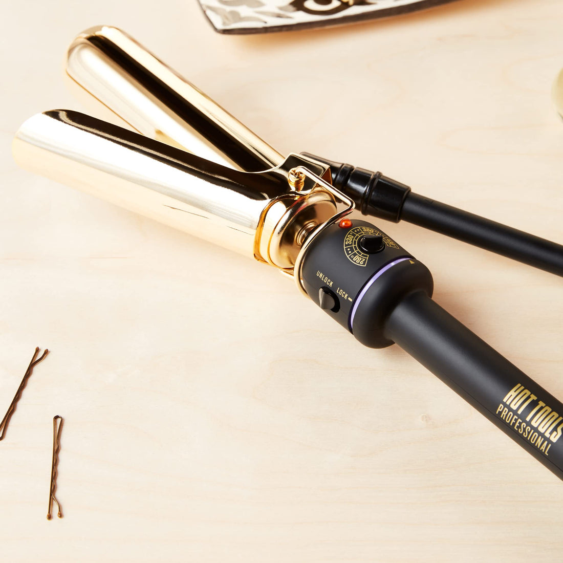 HOT TOOLS 1182 Marcel Curling Iron, Gold/Black, 1 1/2 Inches
