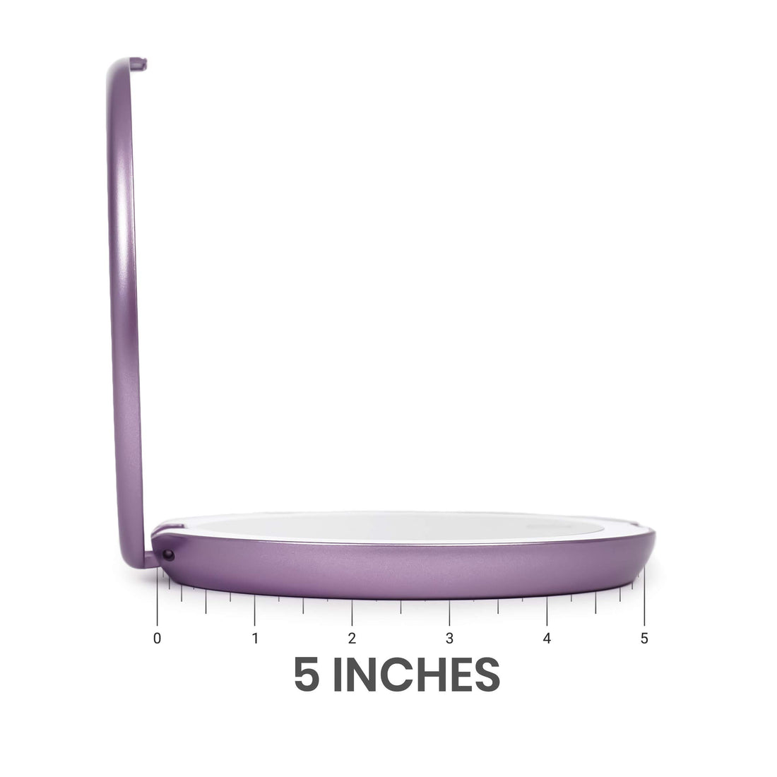 LUNA London Compact 2.0 Travel Mirror in Matte Black | Travel Makeup Mirror with Light | LED Lighted Vanity Mirror with 3 Light Modes | 7X Magnification Folding Portable & Rechargeable | Espejo