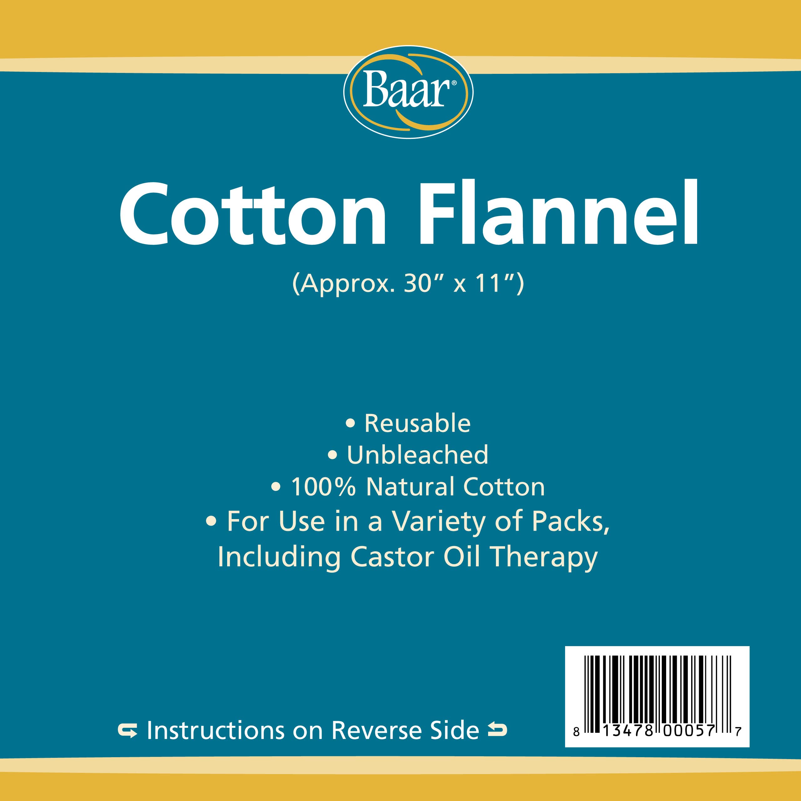 Baar Cotton Flannel Castor Oil Pack