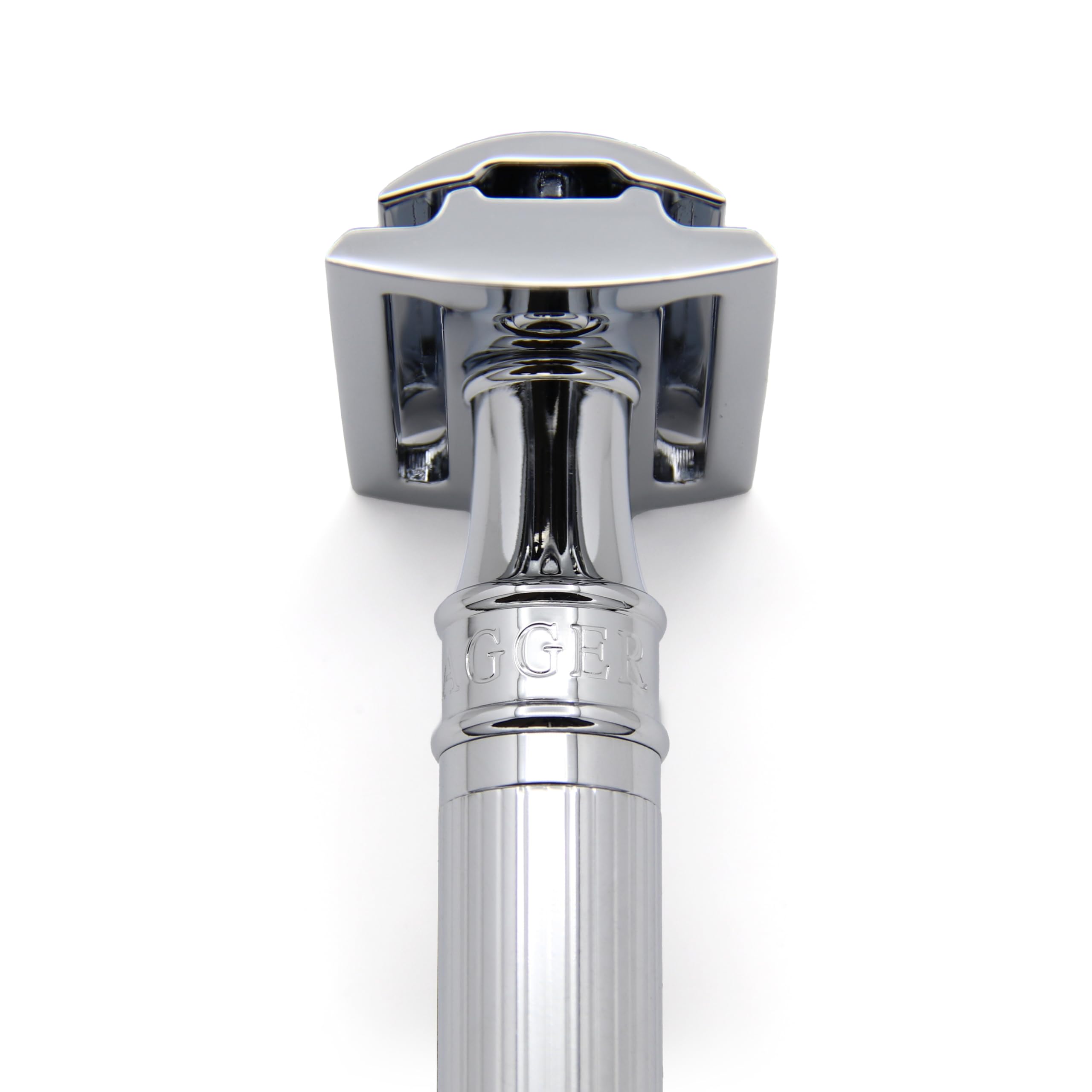 Edwin Jagger Double Edge Safety Razor with Lined Chrome Plated Handle
