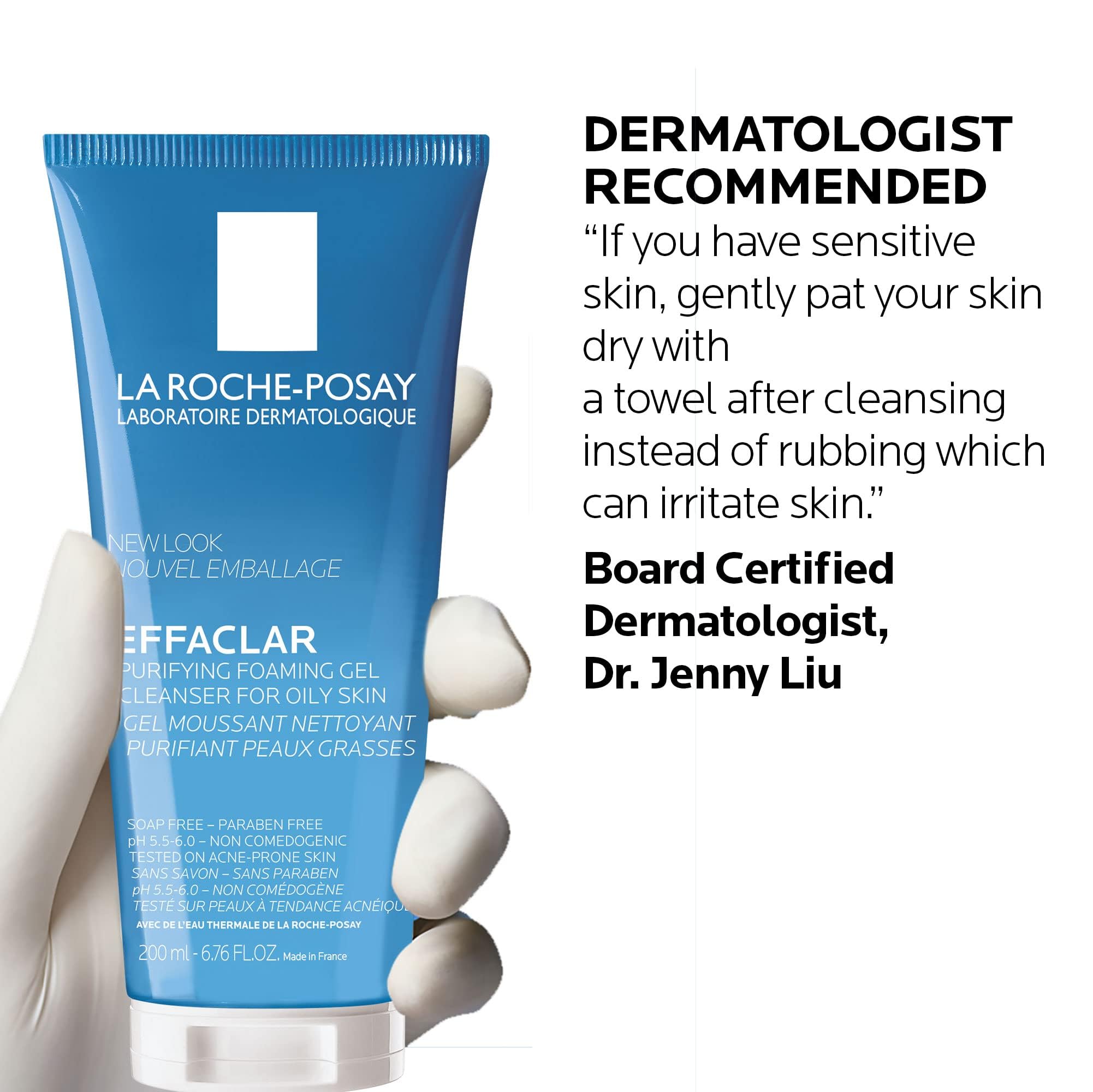 La Roche-Posay Effaclar Purifying Foaming Gel Cleanser for Oily Skin | With Zinc Pidolate To Remove Excess Oil & Shine | Alcohol Free & Oil Free | Face Wash For Oily Skin | Sensitive Skin Tested