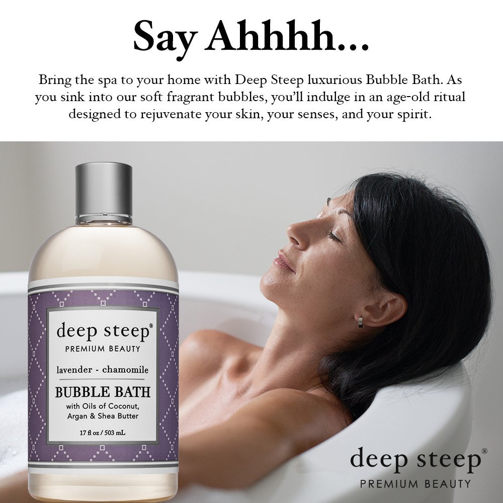 Classic Bubble Bath, Lavender Vanilla 17.5 fl oz by Deep Steep