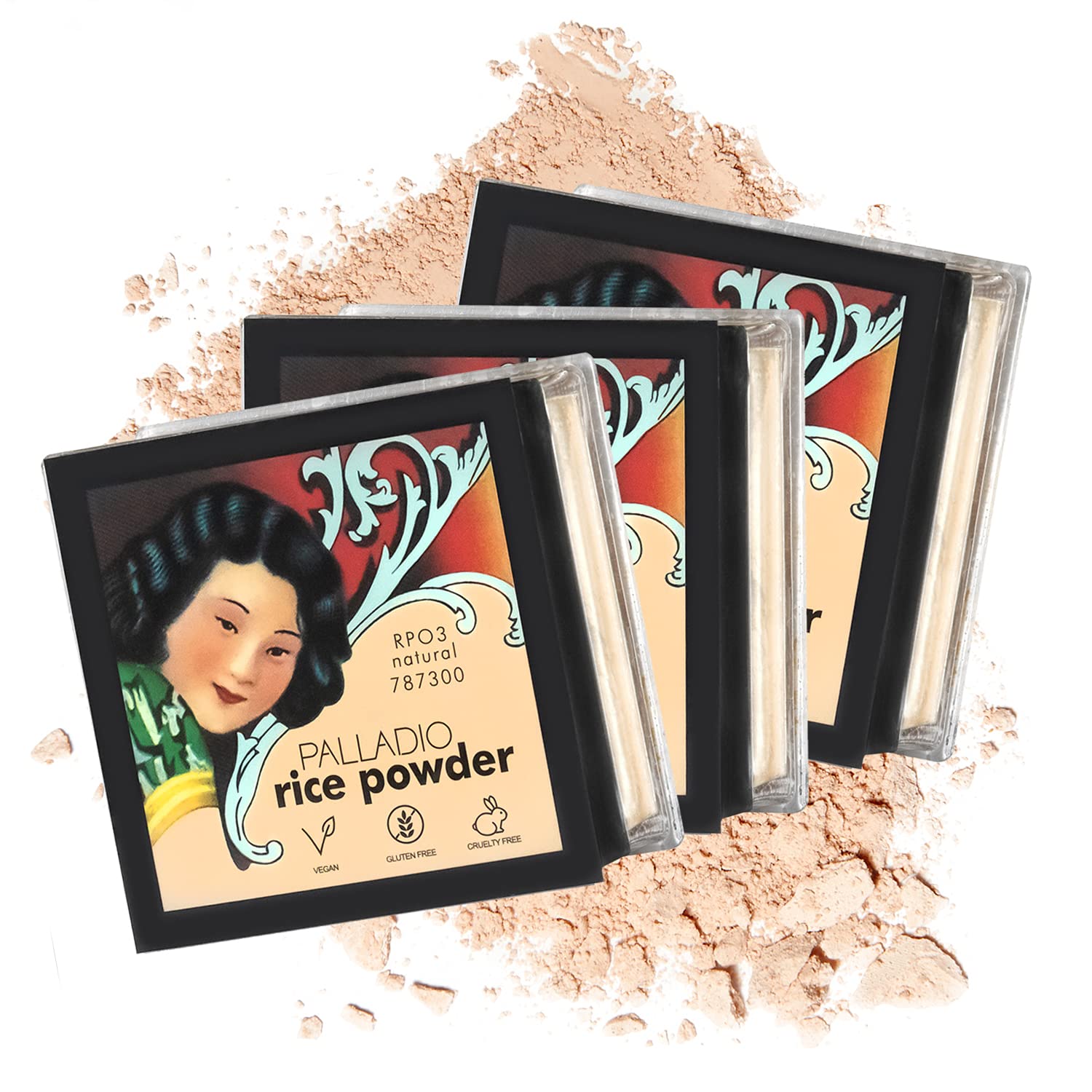 Palladio Rice Powder RPO3 Natural, Pack of 3