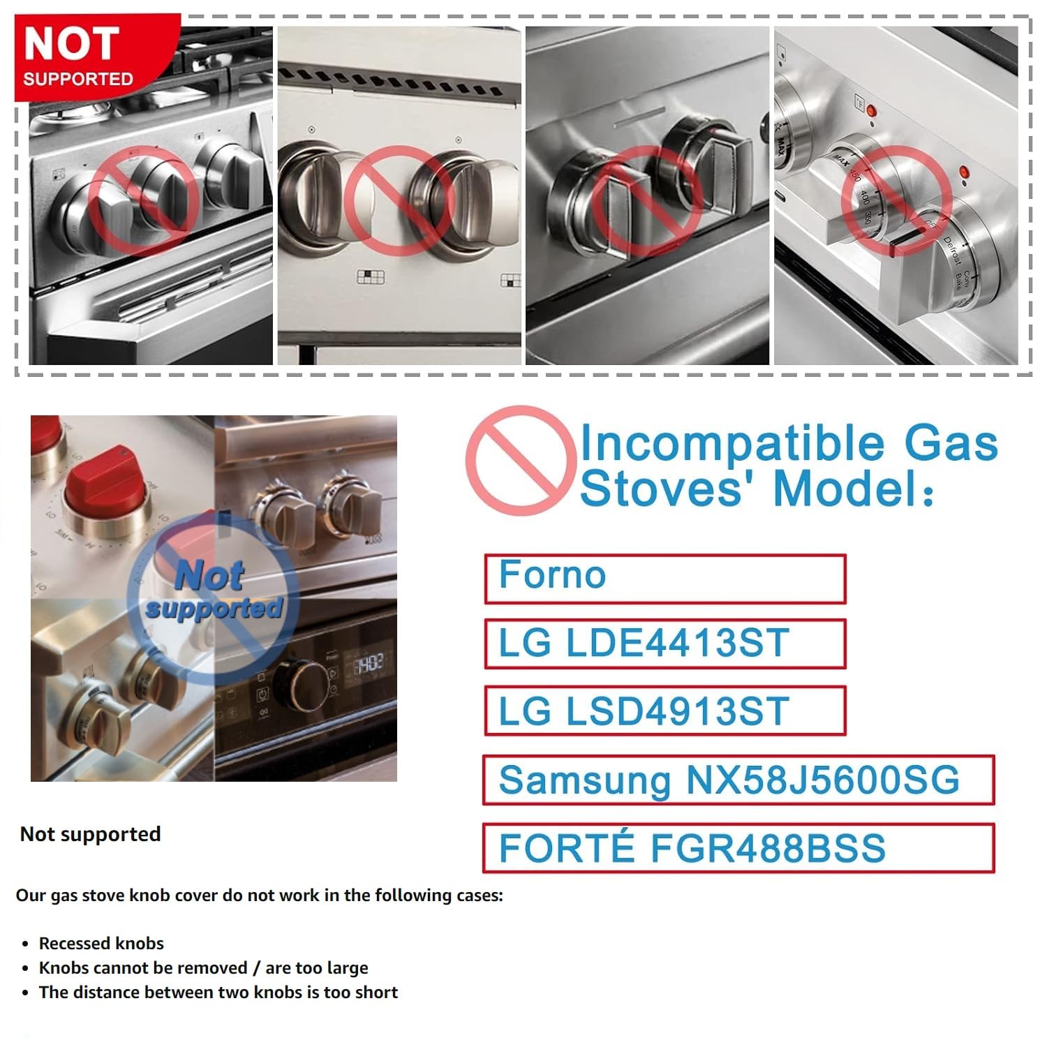 Kitchen Stove Knob Covers, Baby Safety Gas Stove Knob Covers, Protection Locks for Child Proofing - 5 Pack