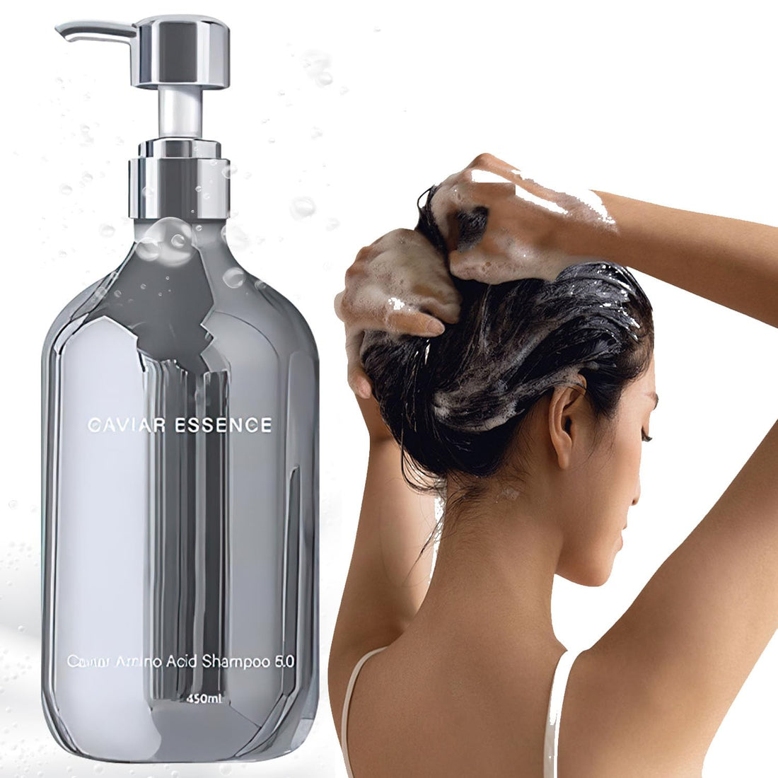 DOUNIU Caviar Amino Acid Shampoo, Caviar Nourishing Hair Moisturizing Smooth Shampoo, Oil Control Fluffy & Lasting Fragrance Shampoo(1pcs)
