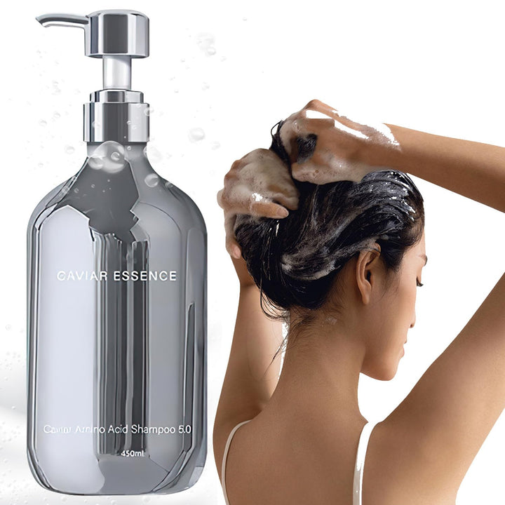 DOUNIU Caviar Amino Acid Shampoo, Caviar Nourishing Hair Moisturizing Smooth Shampoo, Oil Control Fluffy & Lasting Fragrance Shampoo(1pcs)