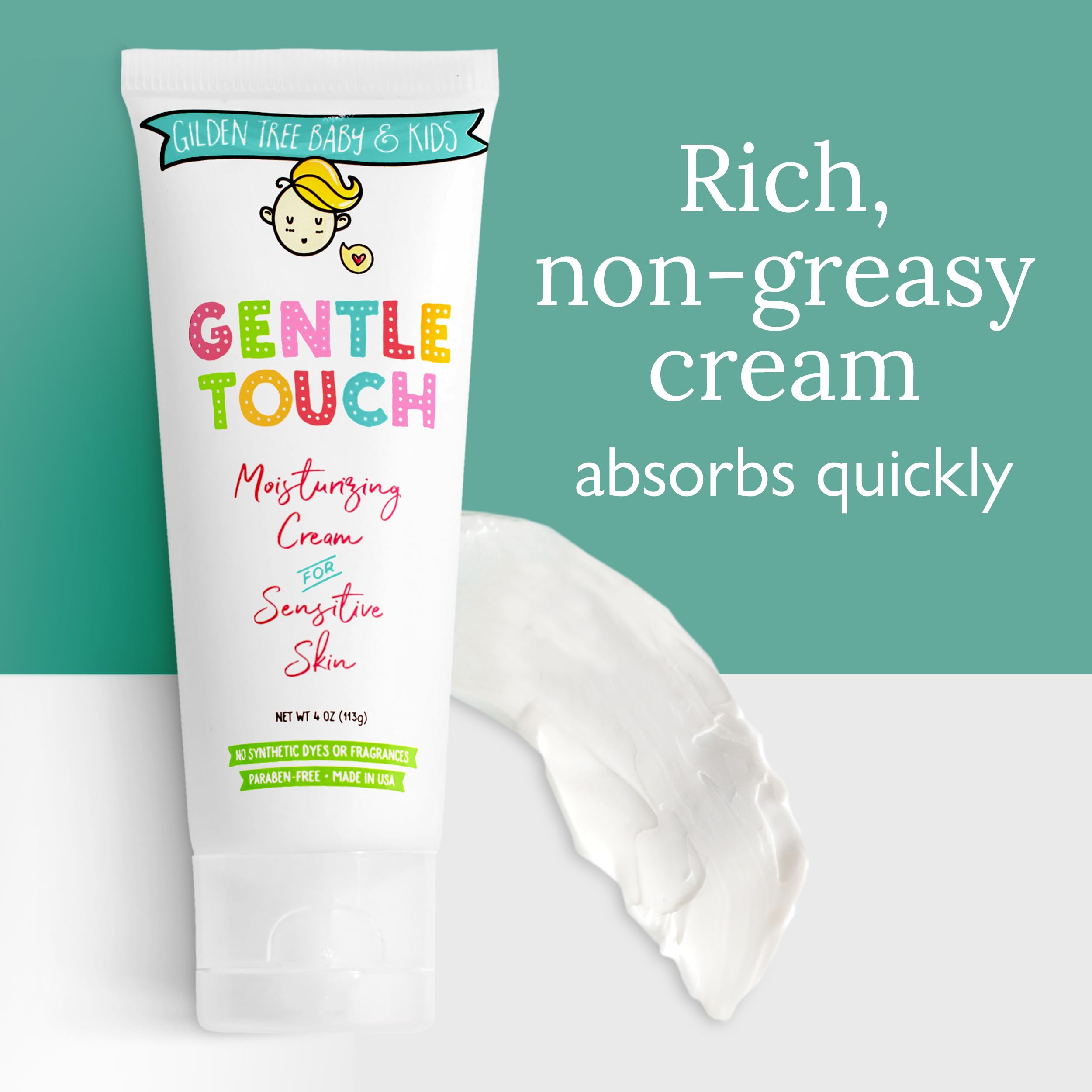 Baby and Kids Moisturizing Cream for Sensitive Skin Multi Purpose for Eczema Psoriasis Rosacea Dermatitis Rash, Healing Therapy for Dry Cracked Irritated Itchy Skin