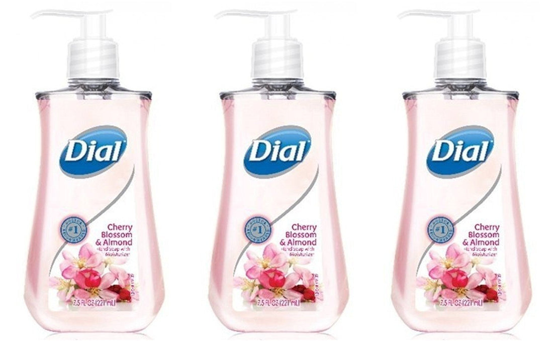 Dial Cherry Blossom And Almond Liquid Hand Soap With Moisturizers 7.5 Fl. Oz. (Pack Of 3)