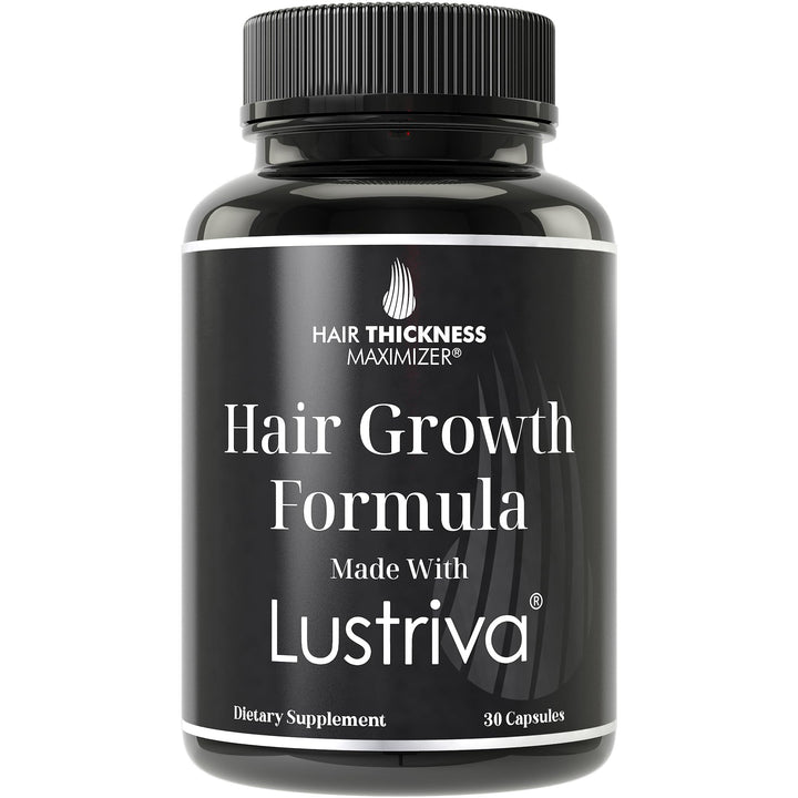 Lustriva + Biotin 10000mcg - Clinically Tested & Proven for Hair Growth & Skin in A Double-Blind Study. Hair & Skin Vitamins Supplement That Enhances Biotin Solubility by 40x. Pills for Women & Men.