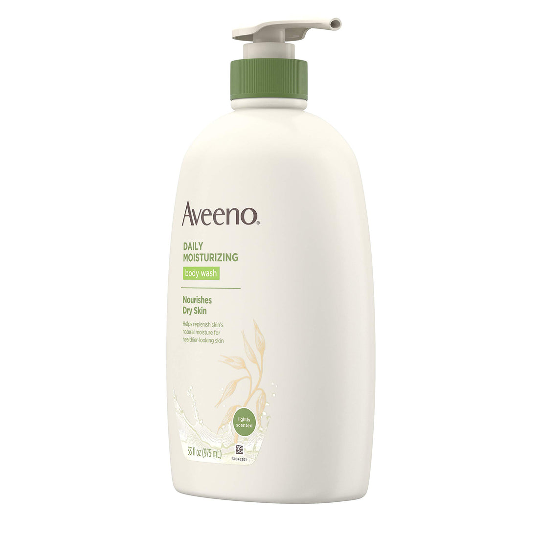Aveeno Daily Moisturizing Body Wash with Soothing Oat, Creamy Shower Gel, Soap-Free and Dye-Free, Light Fragrance, 33 fl. oz