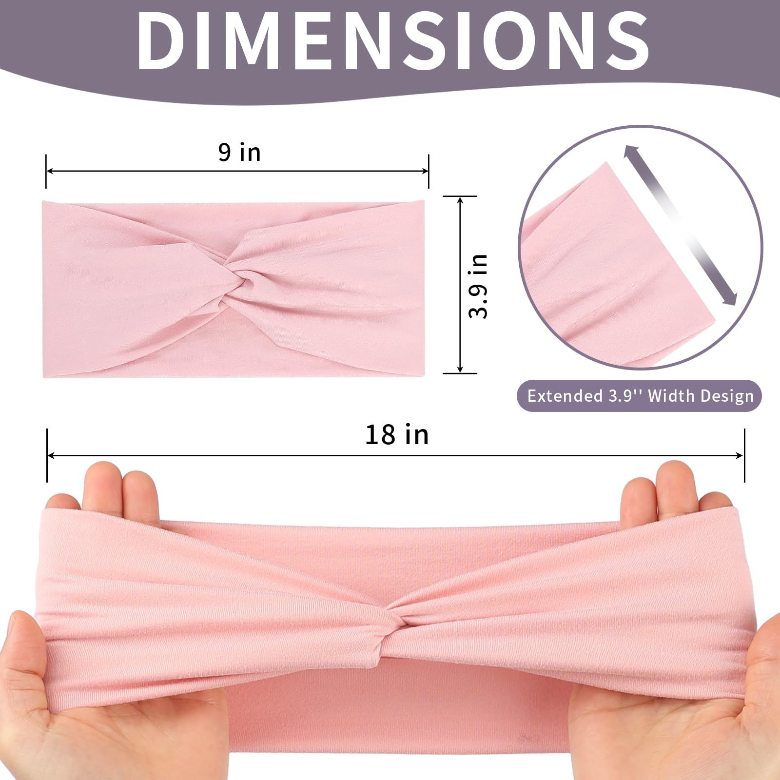 12 Pcs Stretchy Headbands for Women, Absorbed Sport Headband Soft Twist Knotted Hairbands for Daily Life Yoga Workout(Light yellow/Pink/Blue/Green)