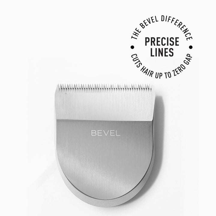 Bevel Square Trimmer Blade By Bevel - Beard Trimmer for Men, Precise Lineups, Trimming and Shaving for Face, Head, and Body, for All Hair Types, Only Compatible with Bevel Trimmer - Silver, 1 count