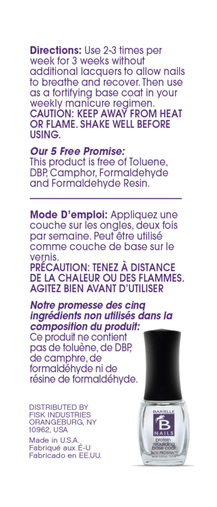 Barielle Nails Protein Rebuilding Base Coat
