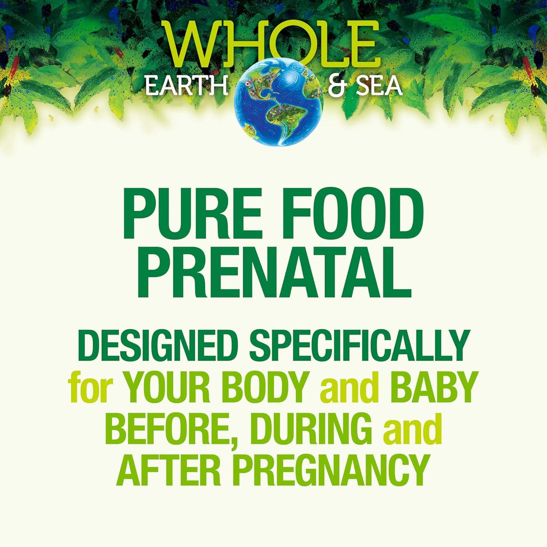 Whole Earth & Sea from Natural Factors, Women's Prenatal Multivitamin and Mineral, Whole Food Supplement, Vegan, 60 tablets, 60 Tablets