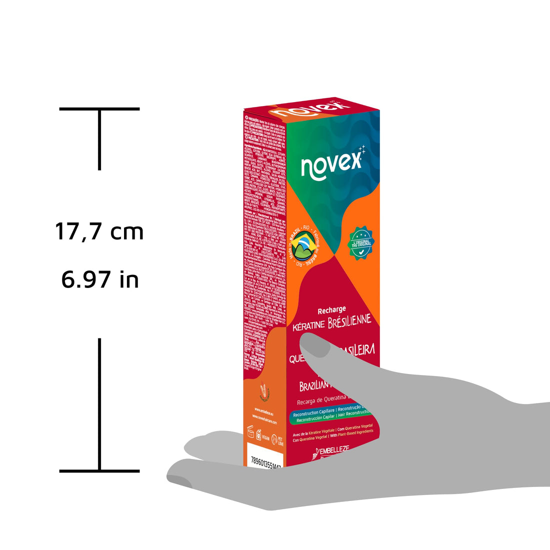 Novex Keratin Recharge Leave In Conditioner, Reconstructive Keratin, Frizz Control and Damage Repair, 2.8 Oz