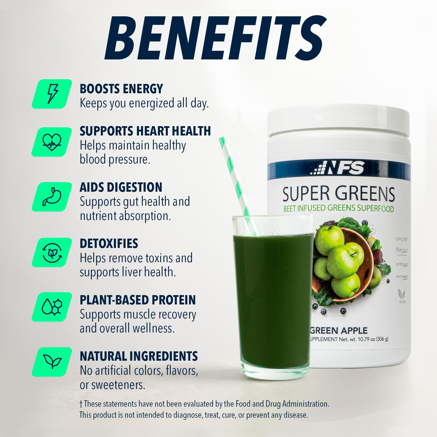 Super Greens Beet Infused Superfood Powder – Organic Green Superfoods, Protein, Antioxidants & Probiotics, Supports Healthy Blood Pressure, Digestion & Energy Boost – 30 Servings