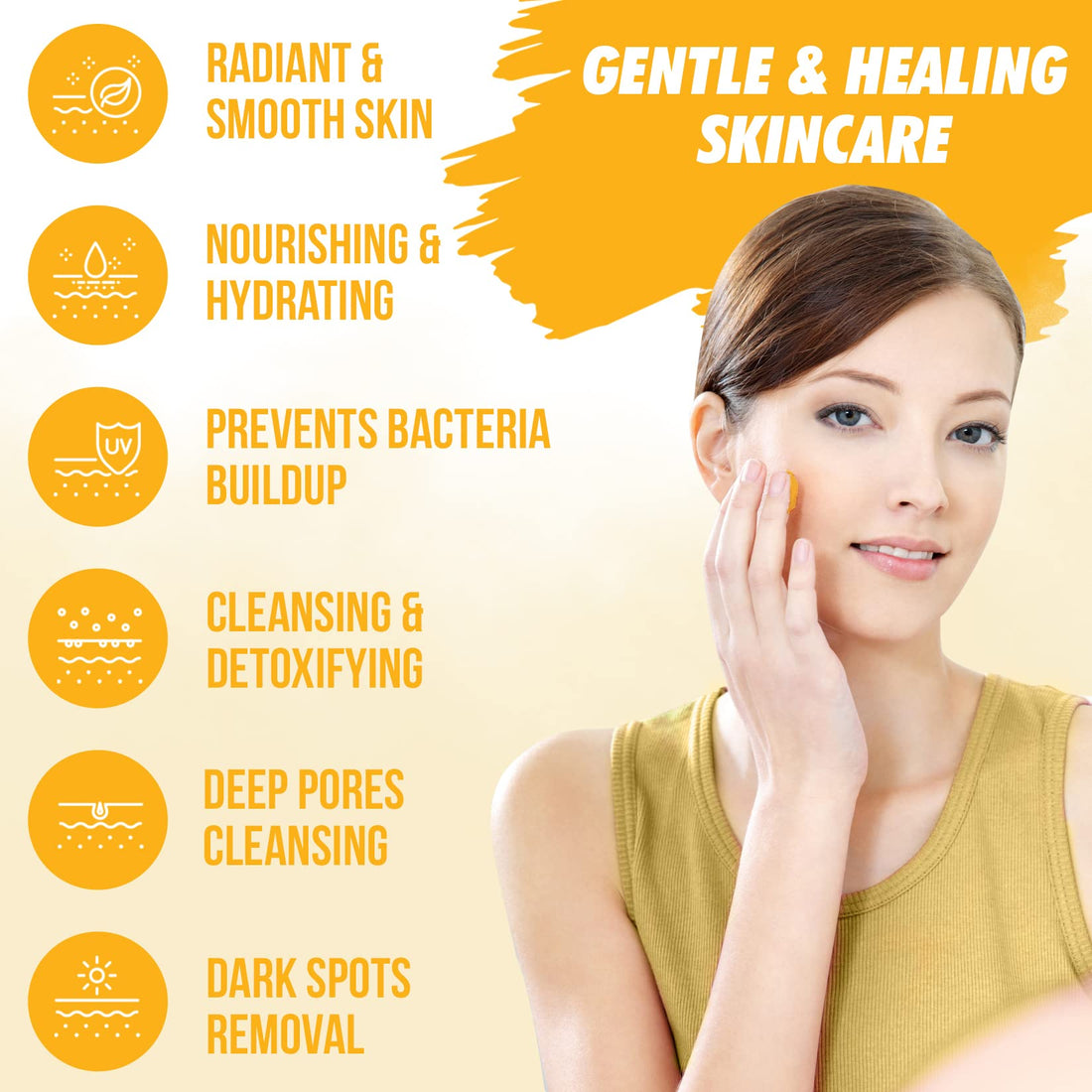 Herblov Turmeric Face Wash, Turmeric Clear Skin Liquid Soap – 100% Natural Anti Aging Exfoliating Facial Cleanser for Spots, Age Spots, Sun Damage, Discoloration – Cleansing Soap Skin Detox Treatment