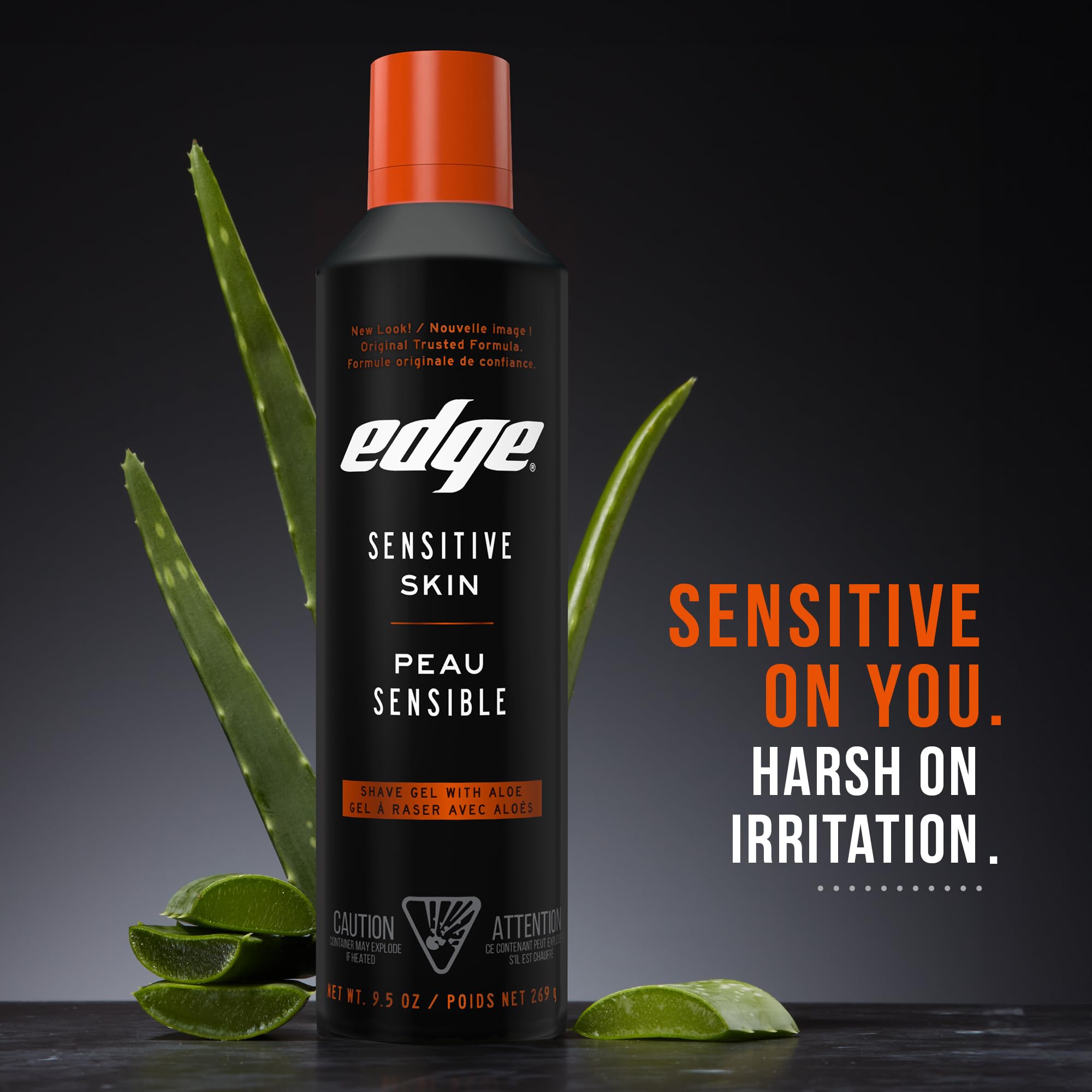 Edge Shaving Gel for Men, 9.5oz, 2 Pack Mens Shave Gel with Aloe, Mens Shaving Cream Sensitive Skin Shave Gel - Moisturizes, Protects, and Soothes