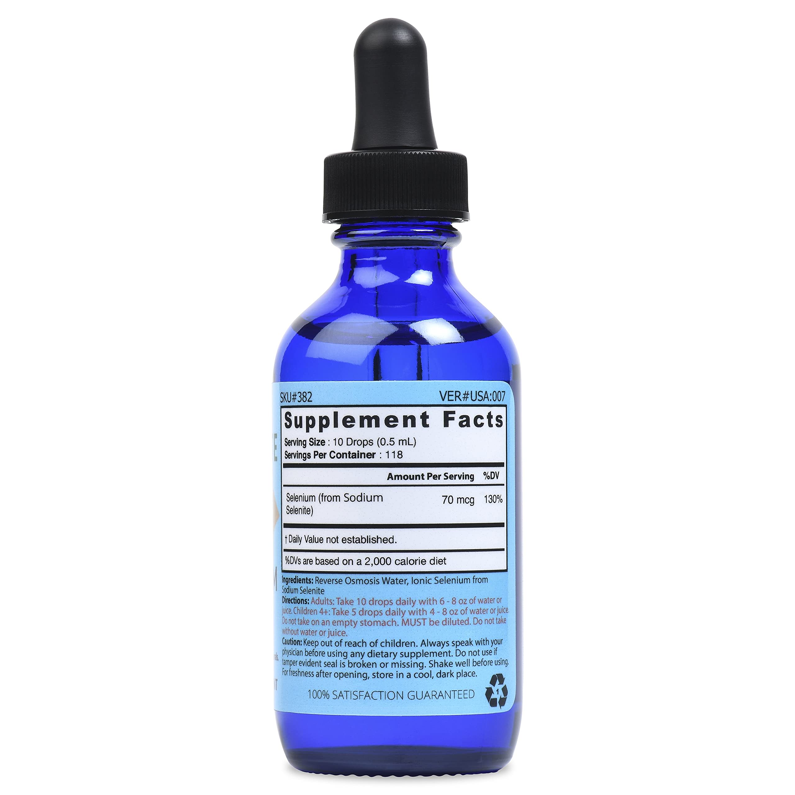 (Glass Bottle) Good State Liquid Ionic Selenium Ultra Concentrate (10 Drops Equals 70 mcg - 100 Servings per Bottle)
